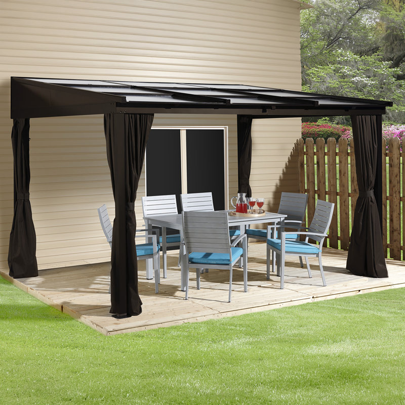 Rowlinson Retractable, 243cm H x 366.5cm W x 298.5cm D, Black