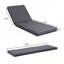 Ensemble de chaises longues, espace disponible d'un côté, bois d'acacia avec coussins de salon résistants à l'eau (gris foncé / 4 pouces d'épaisseur) - version crème assortie disponible-1705965710