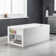59'' x 29.5'' Freestanding Rectangular Acrylic Soaking Bathtub with Built-In Storage