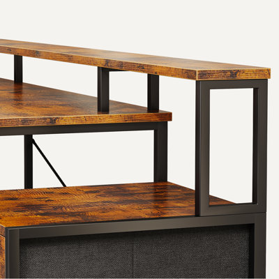 Bureau à DEL en L avec armoire et prises de courant Sholpan