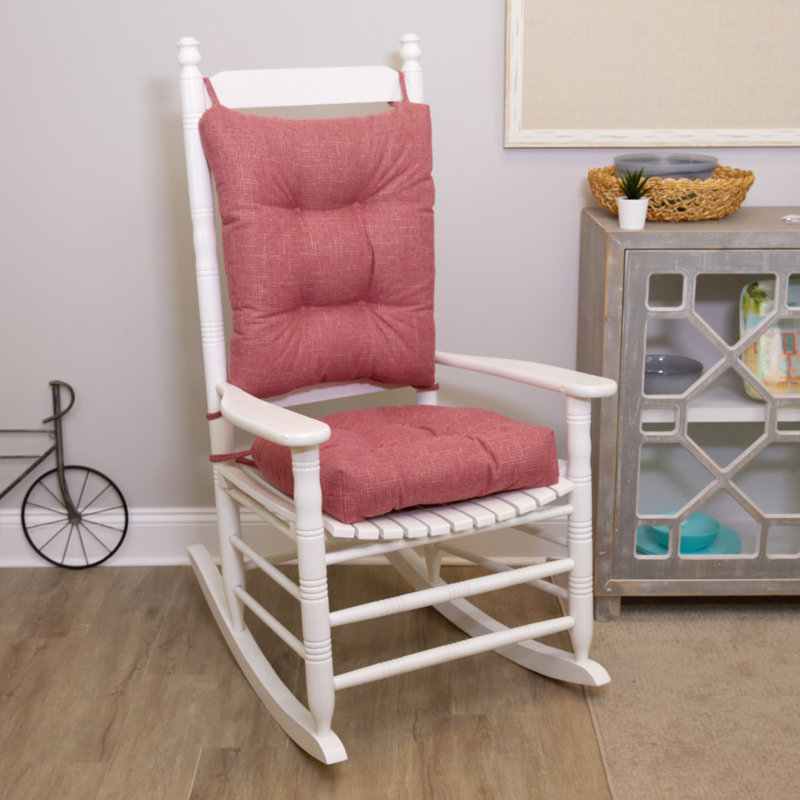 Ensemble de coussins de chaise berçante antidérapant, Vieux rose