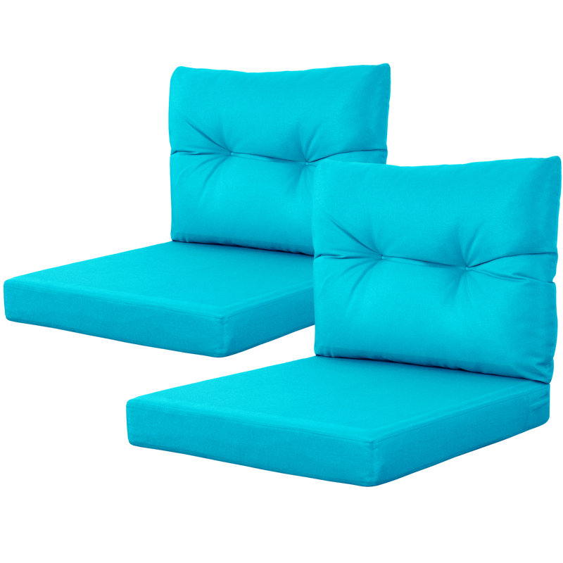 Outdoor Deep Seat Cushion Set, Double Waterproof Tech Fade Resistant Outdoor Chair Cushions, Patio Furniture Cushions With Straps For Chair Sofa Couch(Set Of Two)