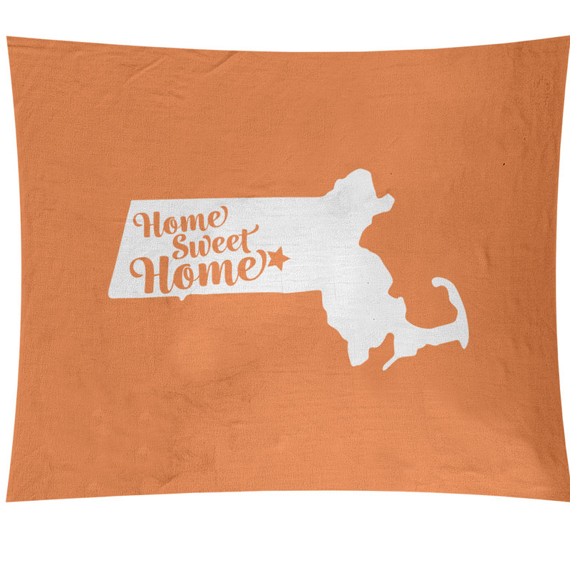 Tapisserie murale Home Sweet Worcester, H 88 po x l 104 po, Orange