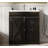 Farmhouse Bathroom Vanity with Sink, Bathroom Vanity Cabinet with 3 Drawers & Sliding Barn Door, Small Bath Storage Vanity Sink Set with Metal Handles-111833056