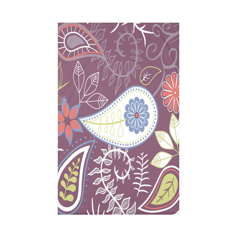 Jeté en molleton à motif floral Botanical Blooms, L 50 po x l 60 po x P 0,5 po, Mauve