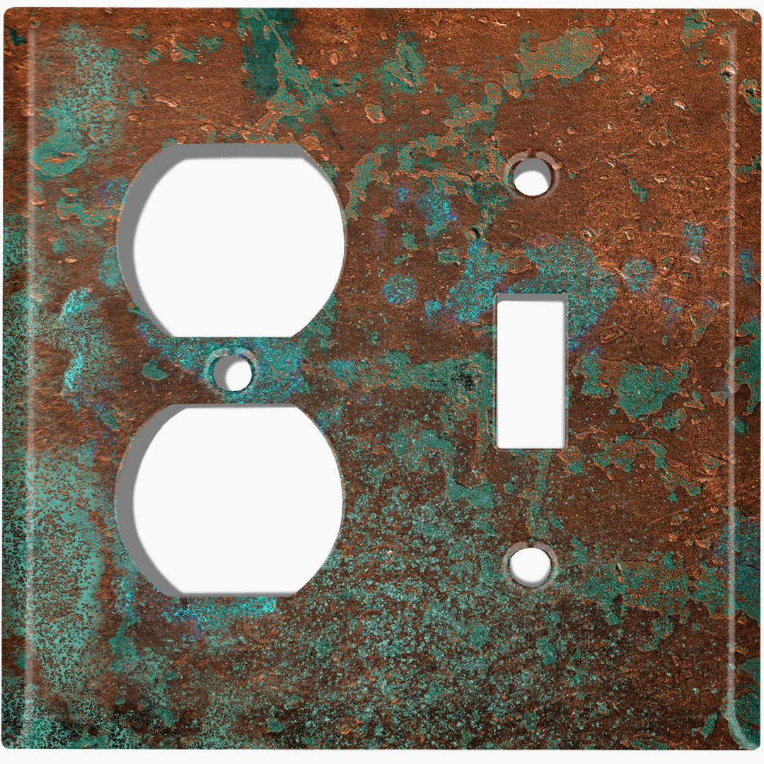 Patina Patterned 2 - Gang Standard Combination Wall Plate WorldAcc