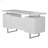 White High Gloss 2-Drawer Computer Desk