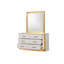 Ensemble de chambre avec grand lit 4 pièces de style contemporain OBSession en bois et finition or-123042648