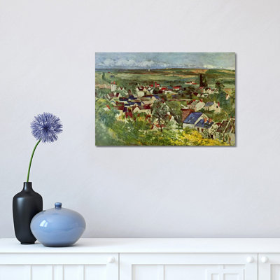 View of Auvers by Paul Cezanne - 1 Piece Wrapped Canvas Painting