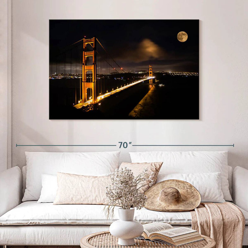 Lilie Golden Gate Bridge Night Glow, 32" H x 48" W