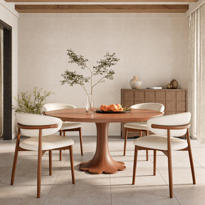 Ensemble de table de cuisine / salle à manger en bois massif (1 table, 4 chaises / 6 chaises) pour le confort du restaurant et de la maison alliant style intemporel