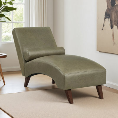 Chaise longue rembourrée 60 po avec traversin