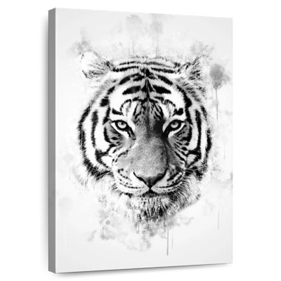 Tête de tigre Brampt noir et blanc