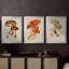Mushroom Variétés VI - Toile tendue avec châssis sur mesure - 3 pièces