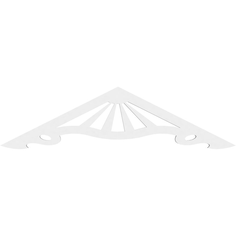 Pignon en PVC de qualité architecturale Marshall, 48 po x 12 po x 1 po, 6 / 12, Plastique