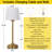 Trishanna 15.7“ LED Dimmable Table Lamp,Cordless Table Lamp with Touch Control,Gold Metal Table Lamp