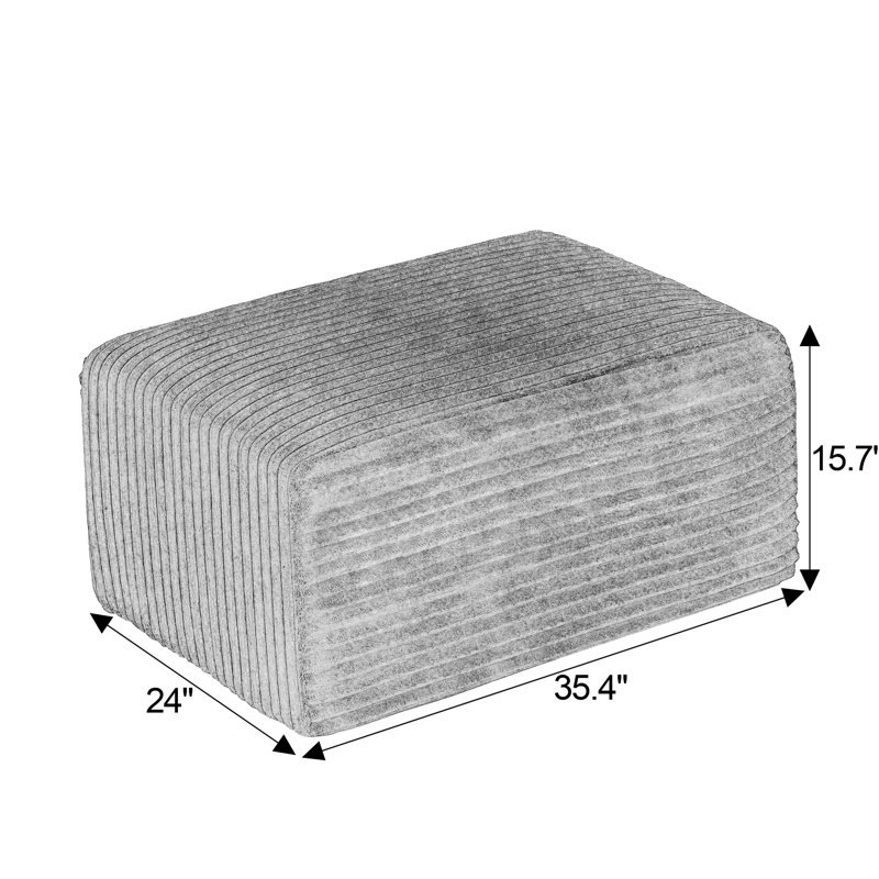 Canapé modulaire en forme de L noir avec ressorts ensachés, tissu velours côtelé multifonctionnel, confort, environnement relaxant, sans assemblage