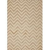 Chevron Area Rug in Beige