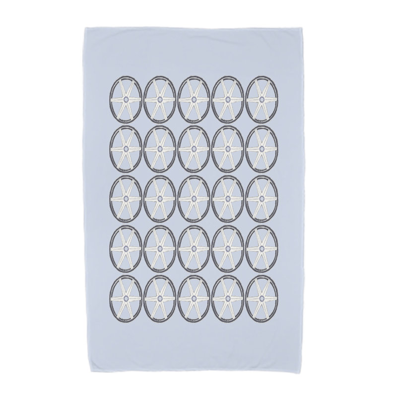 Serviette de bain à imprimé géométrique Aksel, Bleu