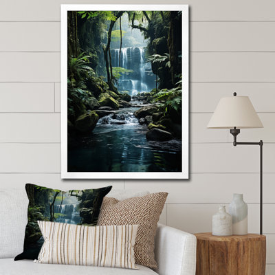 «Waterfall Hidden Oasis I», art mural sur toile