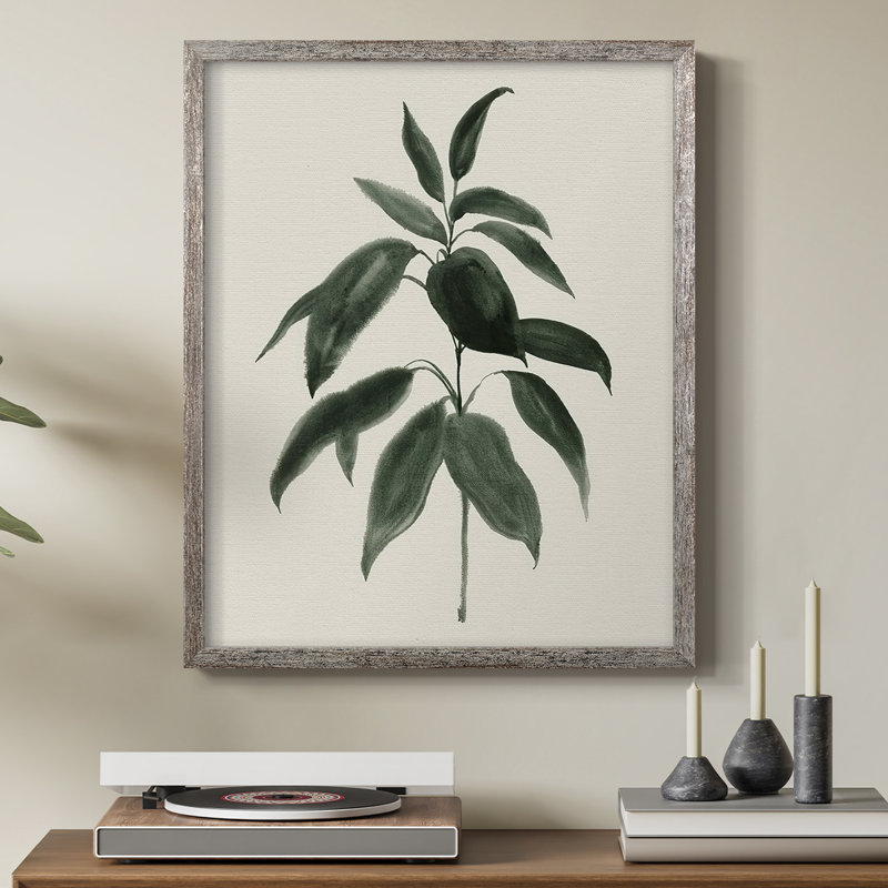 «Soft Greenery II», reproduction encadrée - bois massif, H 11 po x l 9 po