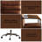 Retro Brown Top Grain Leather Office Chair-1290995665