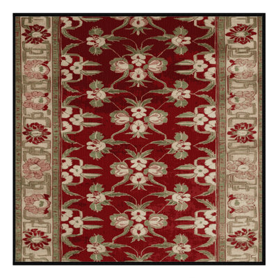 Machine Washable Art Deco Brown Area Rug