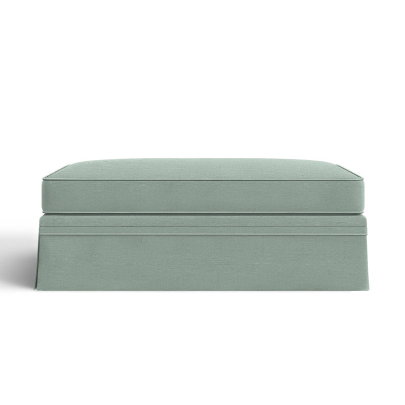 Shelby Upholstered Storage Ottoman, Bayou Spray Canvas