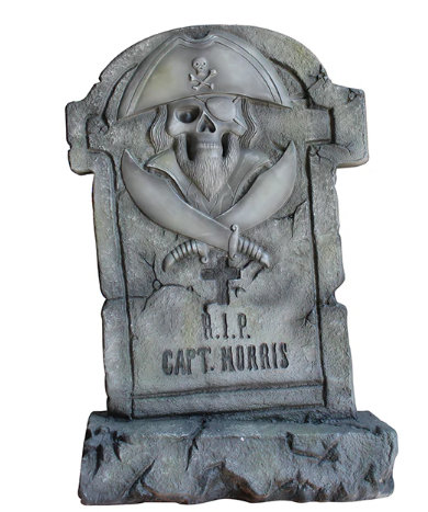 Pirate Captain Tombstone Statue