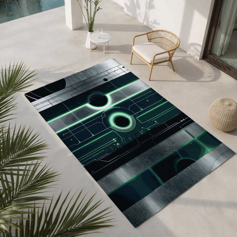 Tapis intérieur et extérieur Gravity Shift, Rectangulaire 8 pi x 10 pi