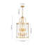 Classical / Traditional 8 - Light Clear Glass Lantern Style Cylinder Pendant-1268686559