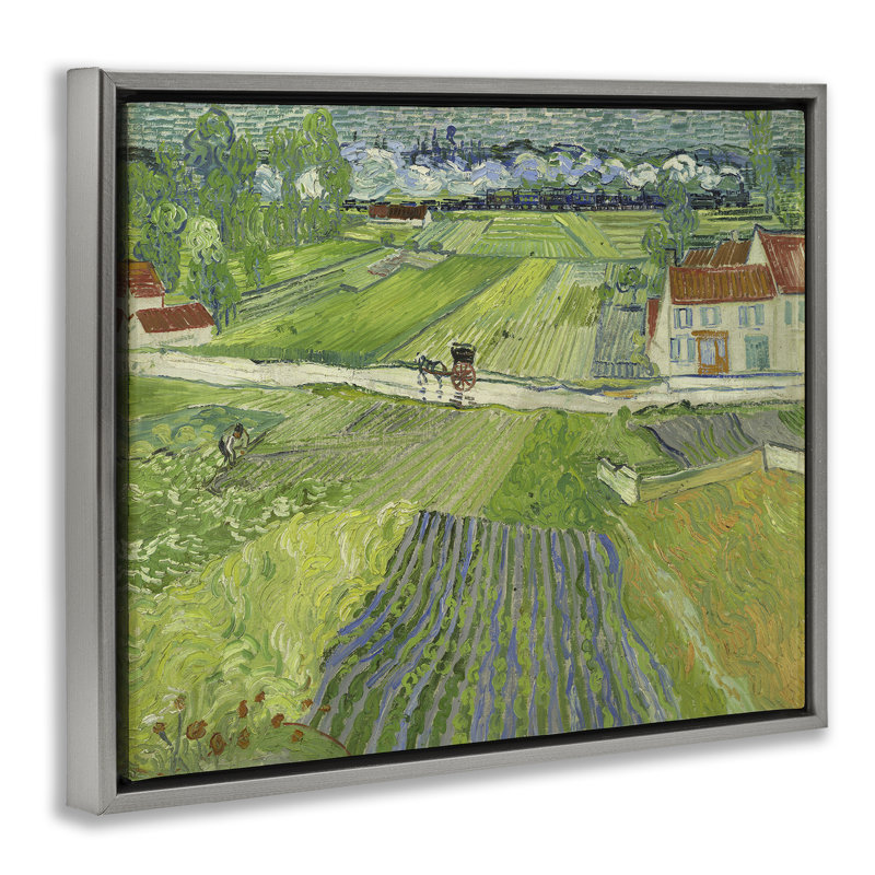 Van Gogh, H 25 po x l 31 po, Cadre flottant gris lustré
