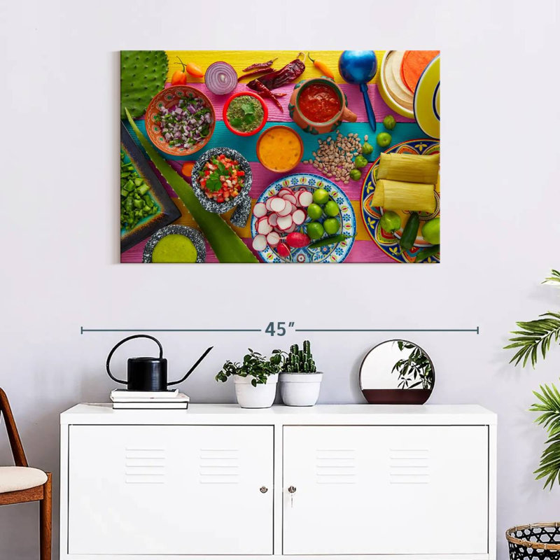 Saveurs mexicaines sur toile, H 24 po x l 36 po x P 1,25 po