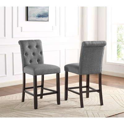 Tabouret à hauteur de comptoir en bois massif Leviton, ensemble de 2