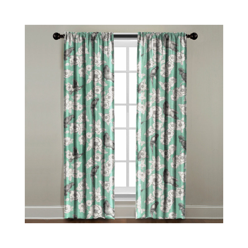 Room Darkening Curtain, 50" W x 84" L, Mint