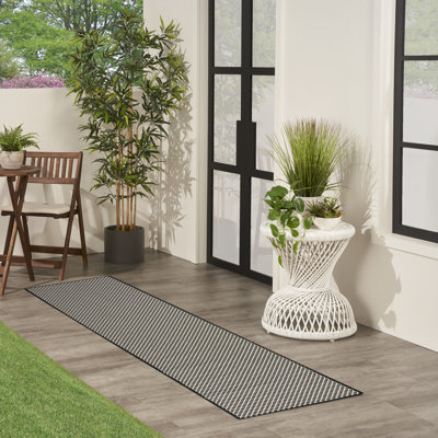 Tapis intérieur / extérieur noir Hartigan