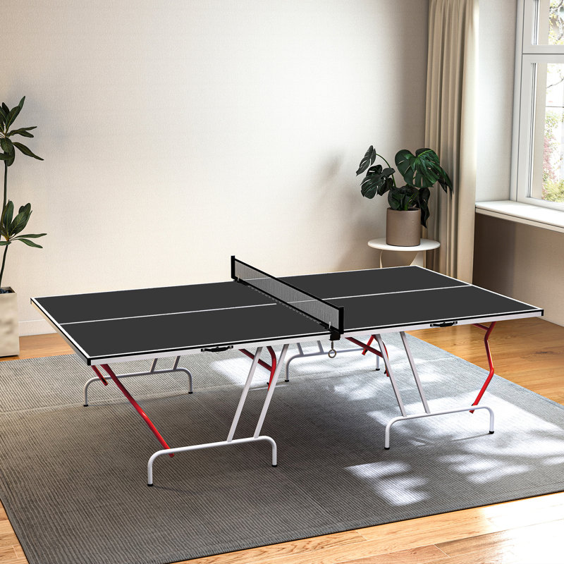Table de ping-pong pleine grandeur 9 pi x 5 pi, tennis de table gris foncé