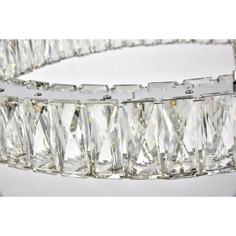 Sunderland - Light LED Pendant, Chrome, 3" H x 31" W x 31" D