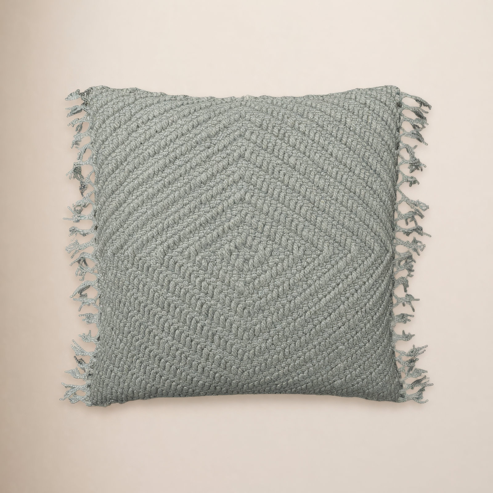 Oakland Geometric Indoor/Outdoor Throw Pillow, Light Gray/Light Blue, No Fill