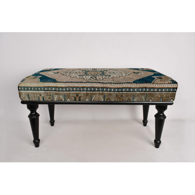 Bohemian Bench, Medallion Bench, Ottoman Bench, Upholstered Bench, Turkish Rug Bench, Kilim Bench, Home Decor Bench, Handmade Bench