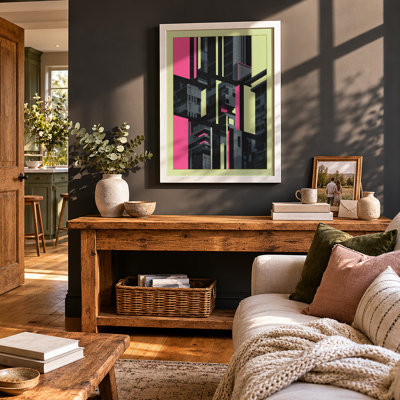Fragmented City Industrial - Framed Print
