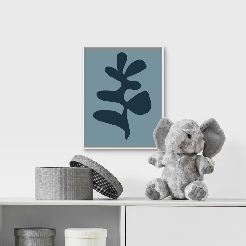 Art encadré pour enfants corail iii, H 14 po x l 11 po x P 1,2 po, Cadre pour toile flottant blanc