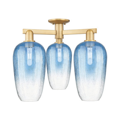 Brookhaven Flute - 3 Light Semi-Flush Mount