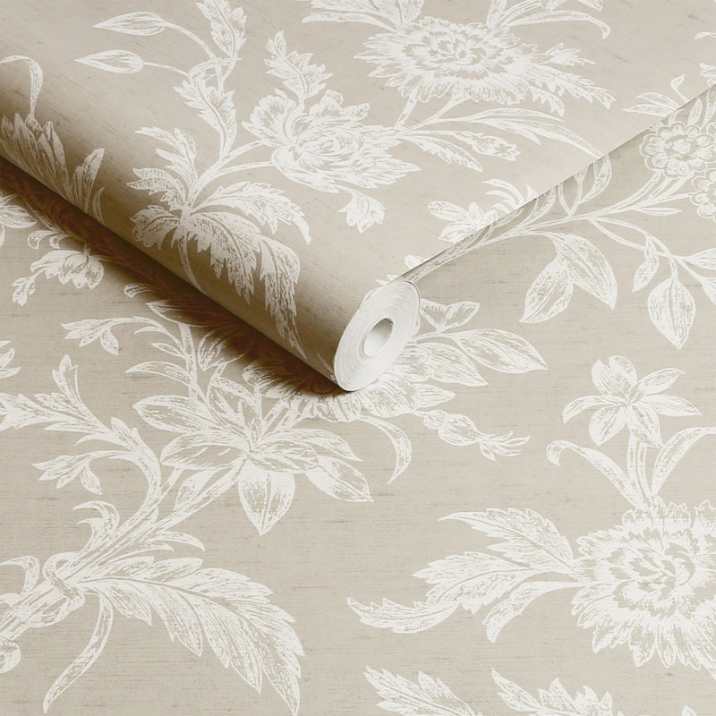 Laura Ashley, papier peint Lloyd Midnight Seaspray, Gris