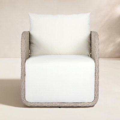 Poillucci Swivel Wicker Outdoor Lounge Chair
