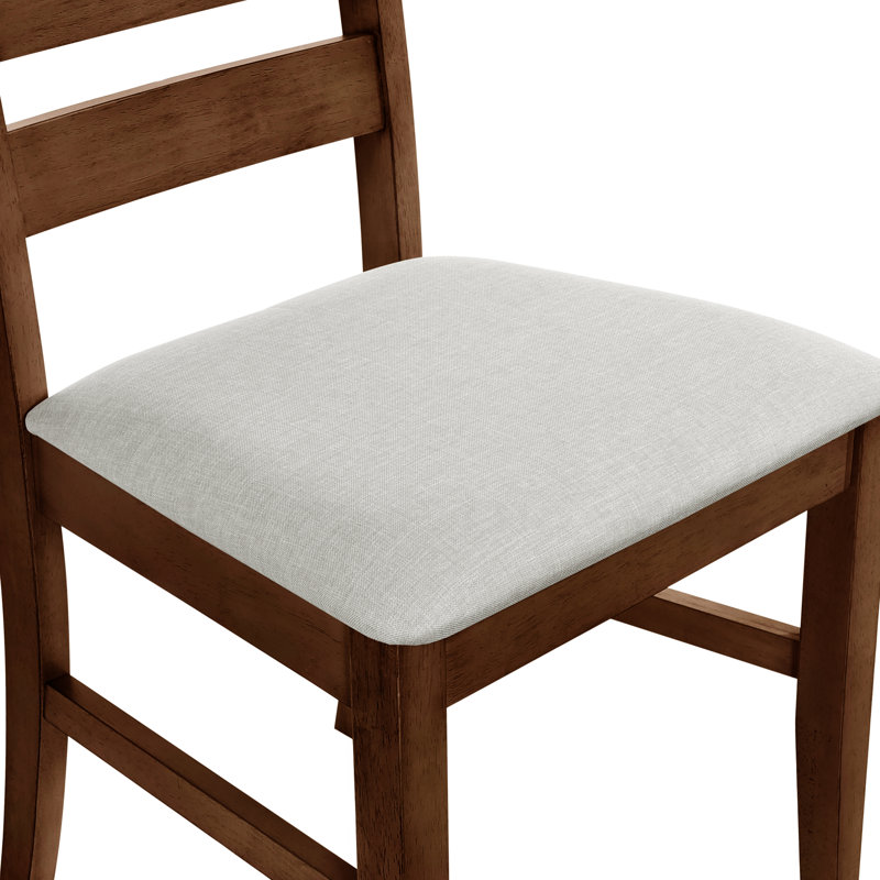 Conchetta Ladder Back Dining Chair, 37.2" H x 21" W x 18.85" D, Brown