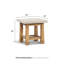 Stockton - Table d'appoint d'extérieur en teck avec plateau en béton poli