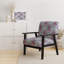 Fauteuil d'appoint rembourré à motif floral rose à motif cachemire rose
