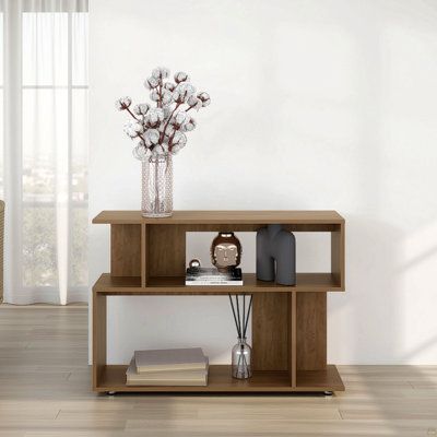 Design ouvert en chêne naturel avec 2 tablettes
