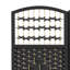 Paravent 4 panneaux pliable noir, écran d'intimité, 5,6 pi, cloison en fibre ondulée, tissé à la main pour la chambre à coucher, le salon, le coin astucieux